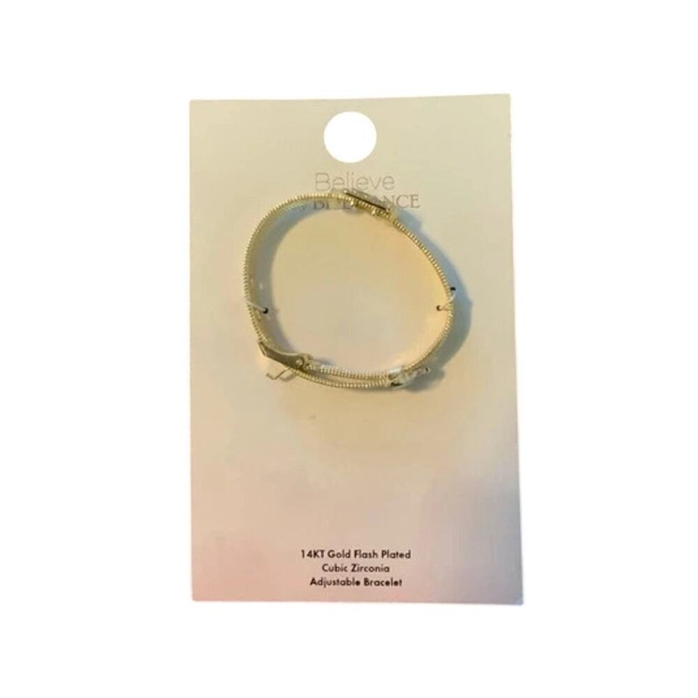 Believe by brilliance new 14kt gold plated bracelet